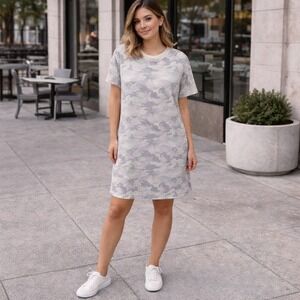 Old Navy Easy Tee Short Sleeve Cotton T-Shirt Dress Camouflage-‎ Large- Summer